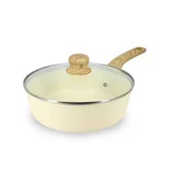 Sauteuse en aluminium Ø24cm crème – compatible induction