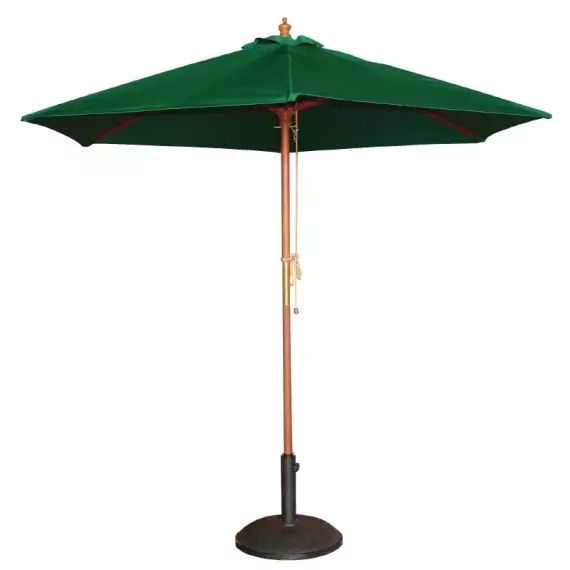 Parasol de terrasse vert à poulie de 3 m