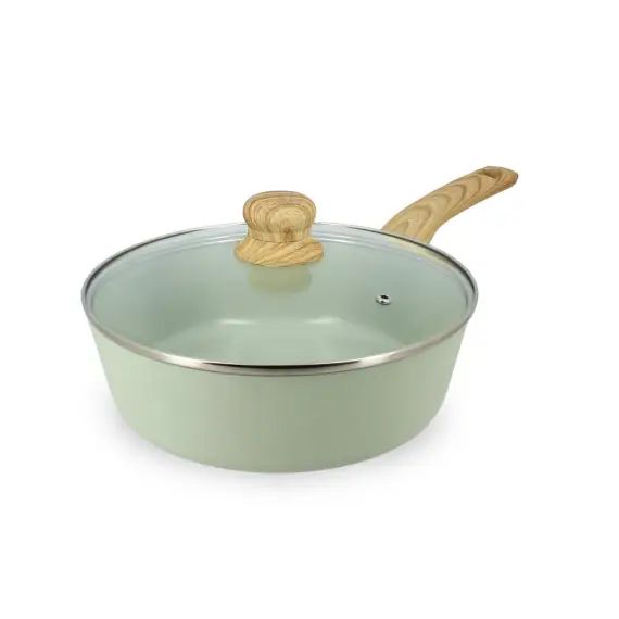 Sauteuse en aluminium Ø24cm céladon – compatible induction