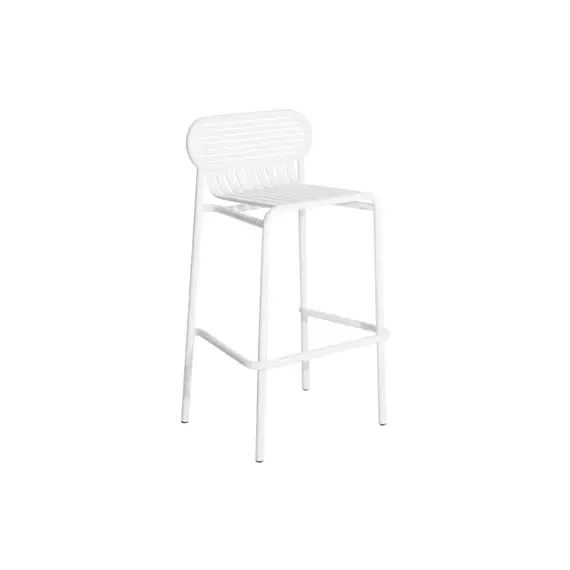 Tabouret de bar Week-end en Métal, Aluminium thermolaqué époxy – Couleur Blanc – 55 x 75.24 x 104 cm – Designer Studio BrichetZiegler