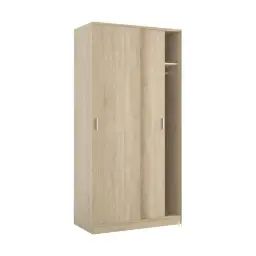 Armoire 2 portes effet bois chêne
