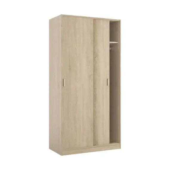 Armoire 2 portes effet bois chêne