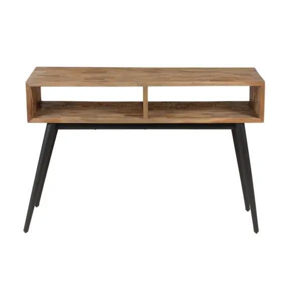 Console en teck recyclé et métal