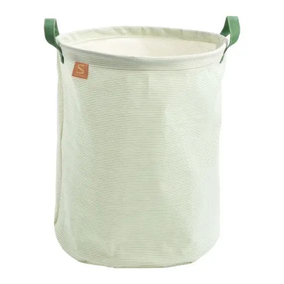 Panier de rangement tissu 31x39x31cm Coton Vert tilleul