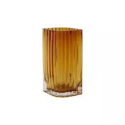 Vase Folium en Verre – Couleur Orange – 12.6 x 8.2 x 20 cm
