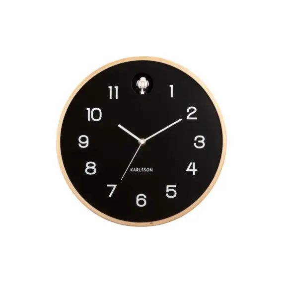 Horloge murale ronde D31,5cm noir