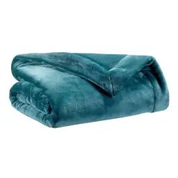 Plaid  en polyester paon 150 x 200