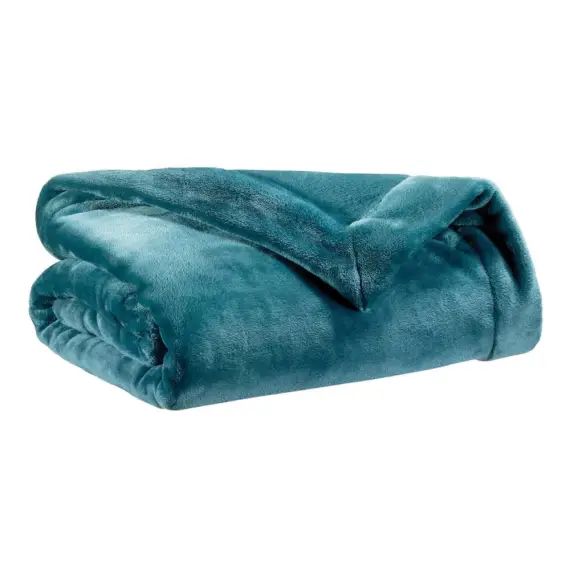 Plaid  en polyester paon 150 x 200