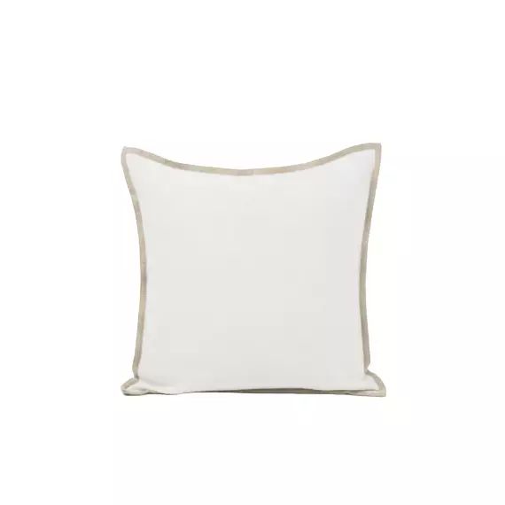 Housse de coussin 40×40 cm Blanc et bourdon naturel