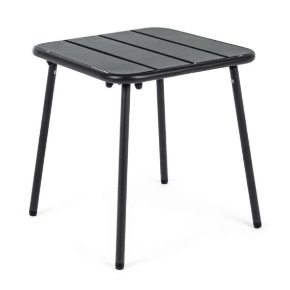 Table basse en acier carrée gris anthracite