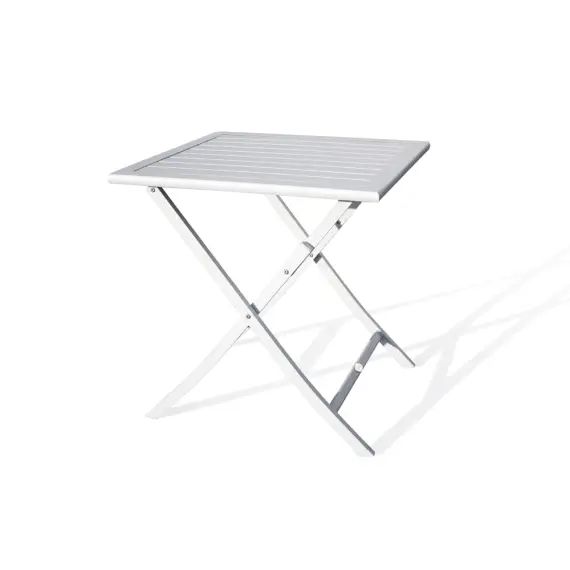 Table de jardin pliante en aluminium gris
