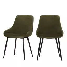 Selin – Lot de 2 chaises enveloppantes en velours