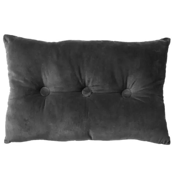 Coussin fantaisie en 100% coton gris 40×60