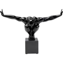 Statuette homme en polyrésine noire 43×29