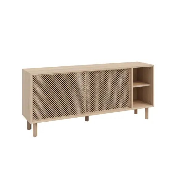 Buffet en bois de pin massif naturel – 150 cm