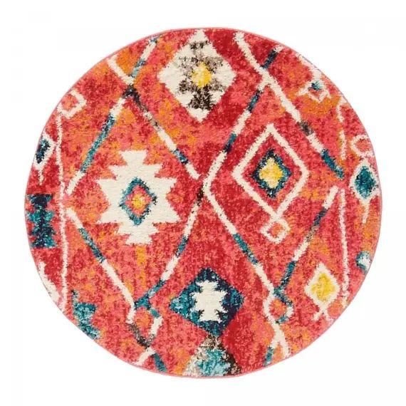Tapis design et moderne en polypropylène rouge 160×160 rond