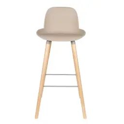 Tabouret de bar en polypropylène taupe