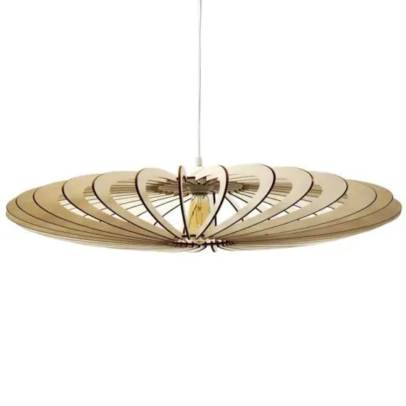 Suspension bois naturel 80 cm
