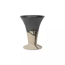 Vase Vases en Céramique, Porcelaine – Couleur Noir – 26.5 x 26.5 x 23 cm