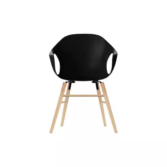 Fauteuil Elephant en Plastique, Hêtre – Couleur Noir – 60 x 64 x 85 cm – Designer Neuland