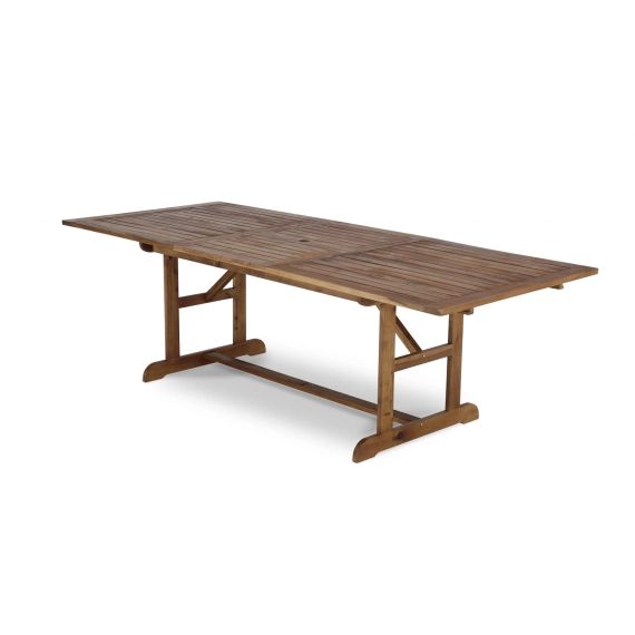 Table de jardin extensible en bois 180/240×100 cm