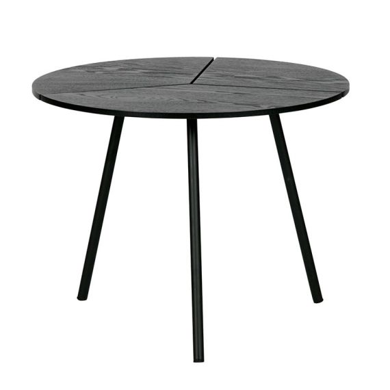 Petite table basse chêne et métal noir 38x48cm