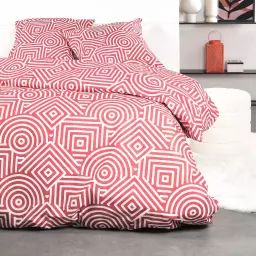 Parure de lit en Polyester Rouge 220×240 cm
