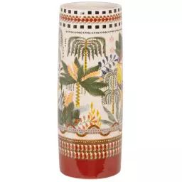 Vase en grès multicolore H30