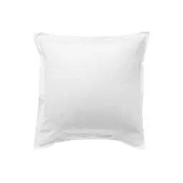 Taie d’oreiller réversible 65×65 blanc en satin de coton