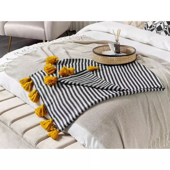 Couverture en acrylique noir 170x130cm