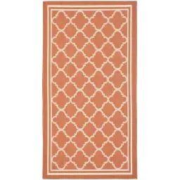 Tapis interieur / exterieur en terracotta & bone, 122 x 170 cm