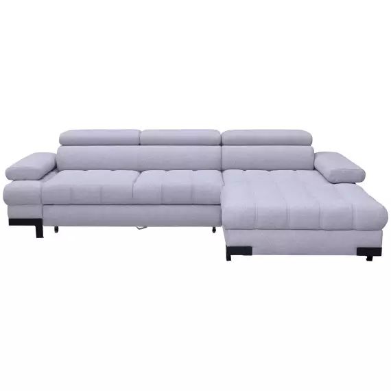 Canapé d’angle convertible 4 places SELVA coloris gris