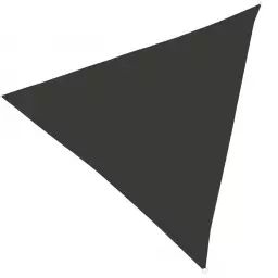 Toile ombrage voile triangulaire noir 360x360x360cm