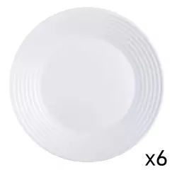 6 assiettes blanche Harena 25cm – Luminarc