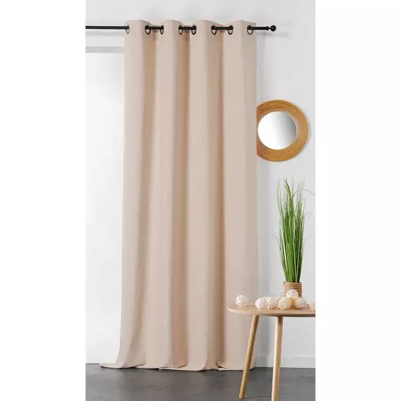 Rideau en coton et chanvre coton naturel 240×135