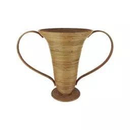 Vase Vases en Fibre végétale, Rotin – Couleur Marron – 53 x 31.5 x 41 cm
