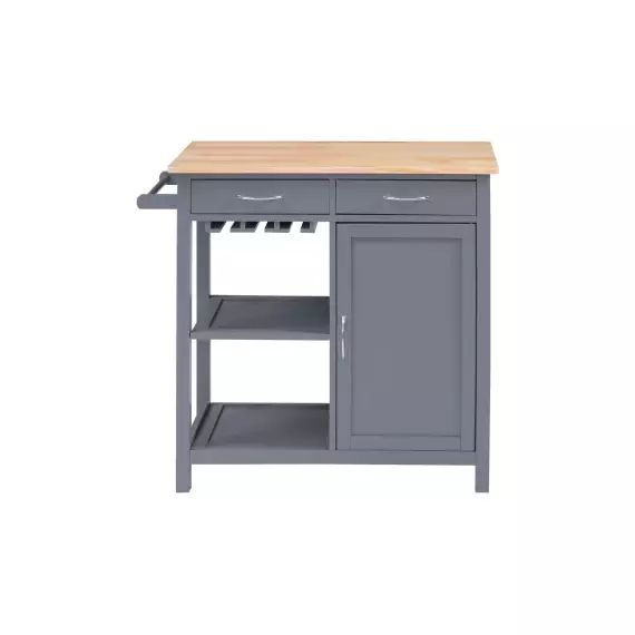 Desserte 1 porte 2 tiroirs CARELLO  11 coloris taupe