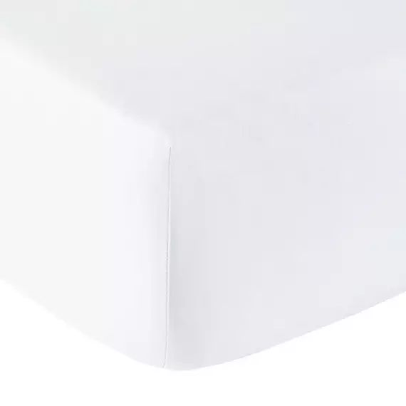 Drap housse coton blanc 200×200 cm