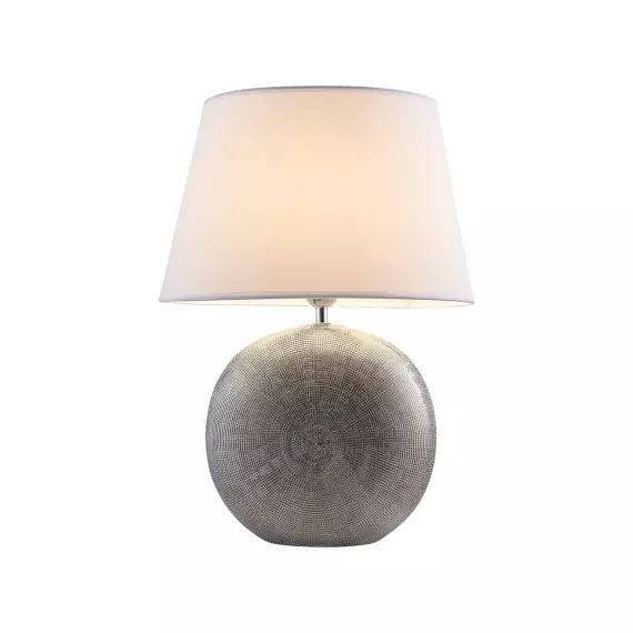 Lampe à poser en Textile Blanc