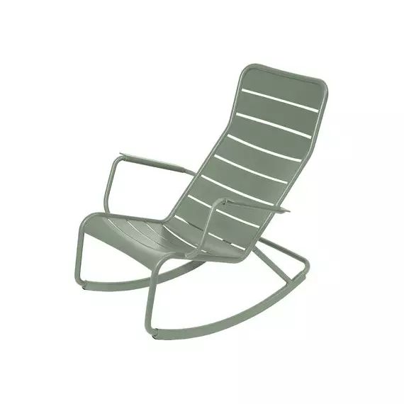 Rocking chair Luxembourg en Métal, Aluminium laqué – Couleur Vert – 69.5 x 126 x 92 cm – Designer Frédéric Sofia