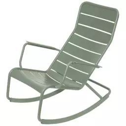 Rocking chair Luxembourg en Métal, Aluminium laqué – Couleur Vert – 69.5 x 126 x 92 cm – Designer Frédéric Sofia