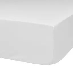 Drap housse coton bio blanc 90 x 190 cm