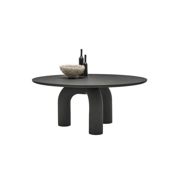Table ronde Elephante en Bois – Couleur Beige – 160 x 160 x 75 cm – Designer Marcantonio