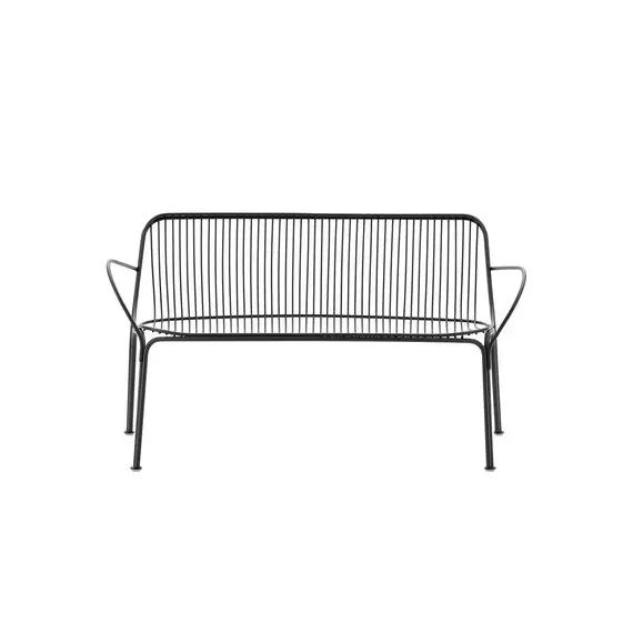 Canapé de jardin 2 places HiRay en Métal, Acier galvanisé peint – Couleur Noir – 106 x 68 x 67 cm – Designer Ludovica & Roberto  Palomba