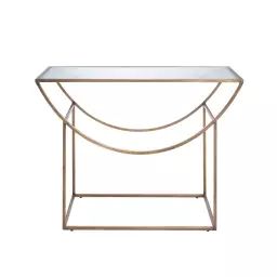 Table console en métal doré 105 cm