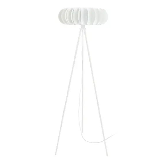 Lampadaire métal blanc d&rsquo;ivoire