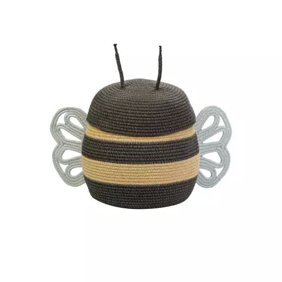 Panier maman abeille en coton miel Ø 30 x 32 cm