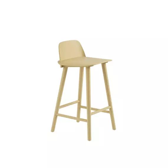 Chaise de bar Nerd en Bois, Chêne massif – Couleur Jaune – 40 x 63.66 x 79 cm – Designer David Geckeler