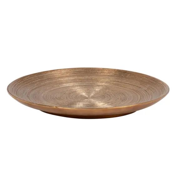 Coupe en grès strié doré