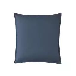 Taie d’oreiller en percale de coton bleu nuit 65×65